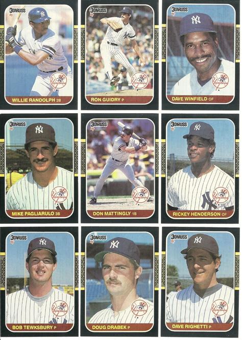 new york yankees roster 1987